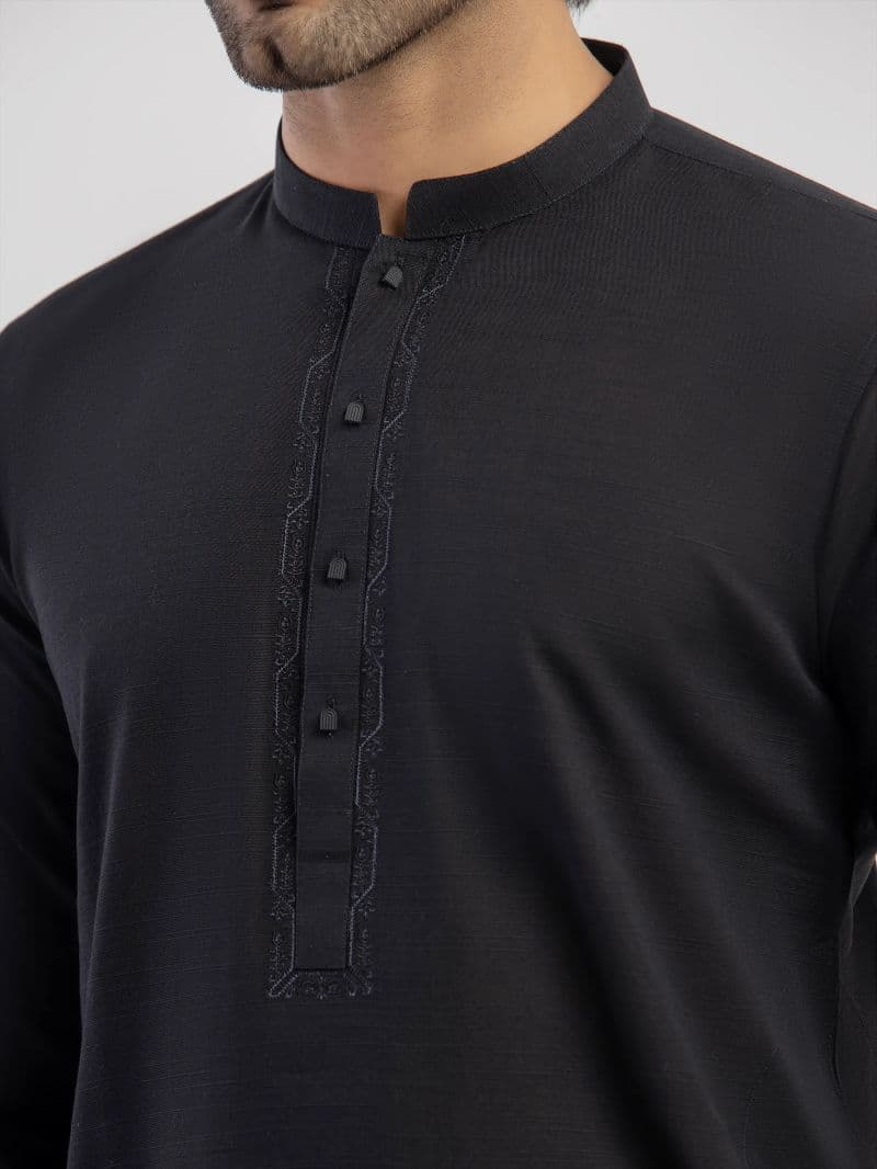 Embroidered Khaddar Kurta Pajama