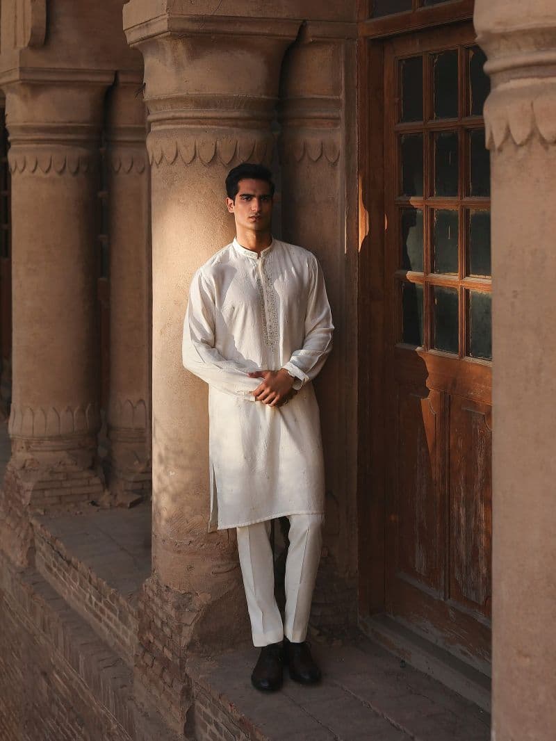 Men's Cream Kurta