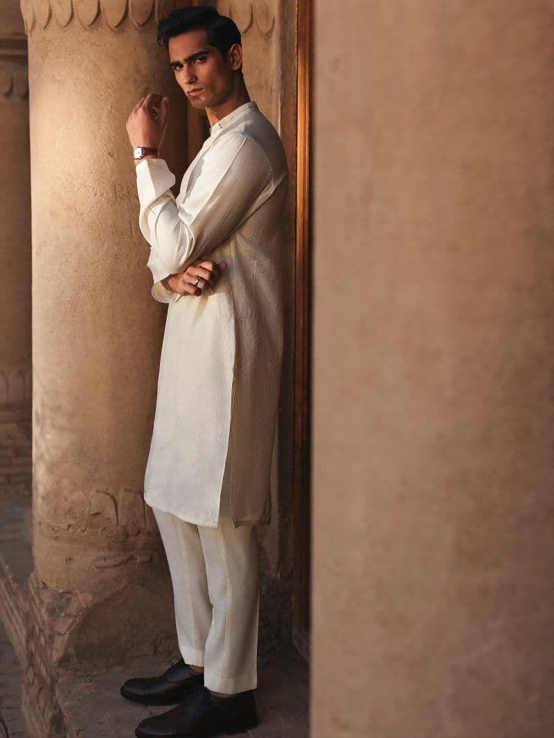 Men's Cream Kurta