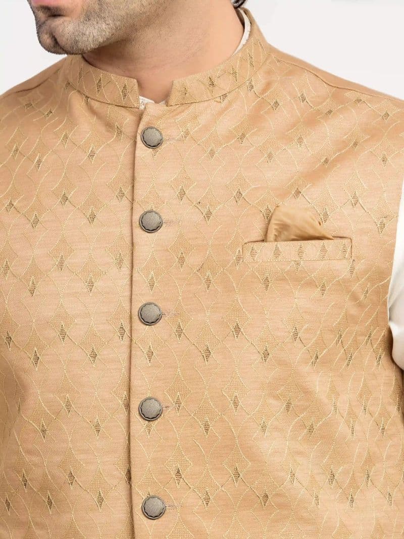 Embroidered Khaddar Waistcoat