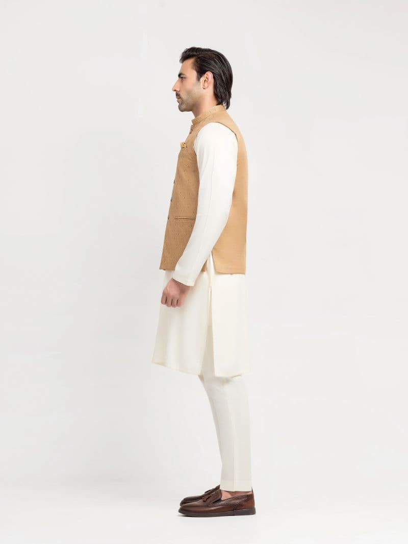 Embroidered Khaddar Waistcoat