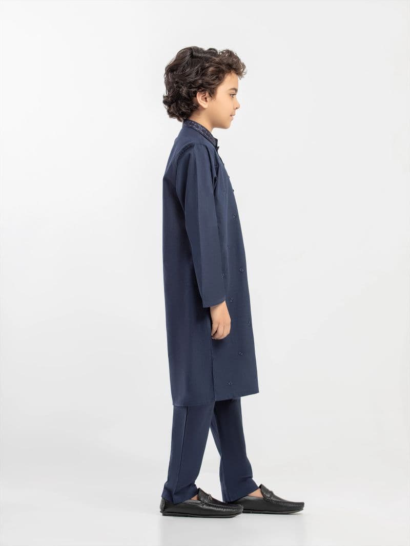 Embroidered Dobby Kurta Pajama thumbnail