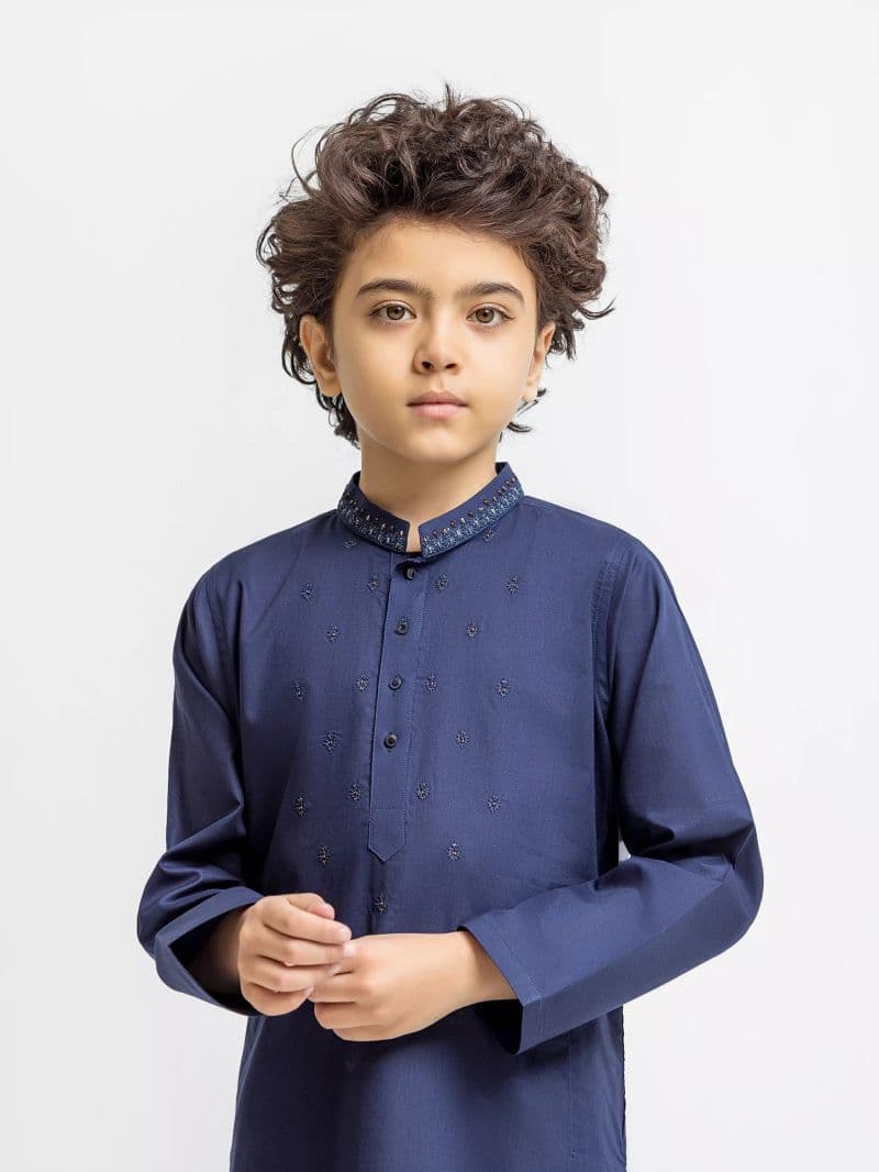 Embroidered Cotton Kurta