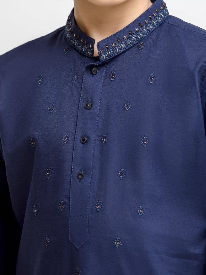 Embroidered Cotton Kurta