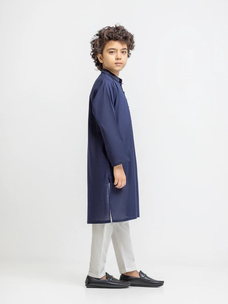 Embroidered Cotton Kurta