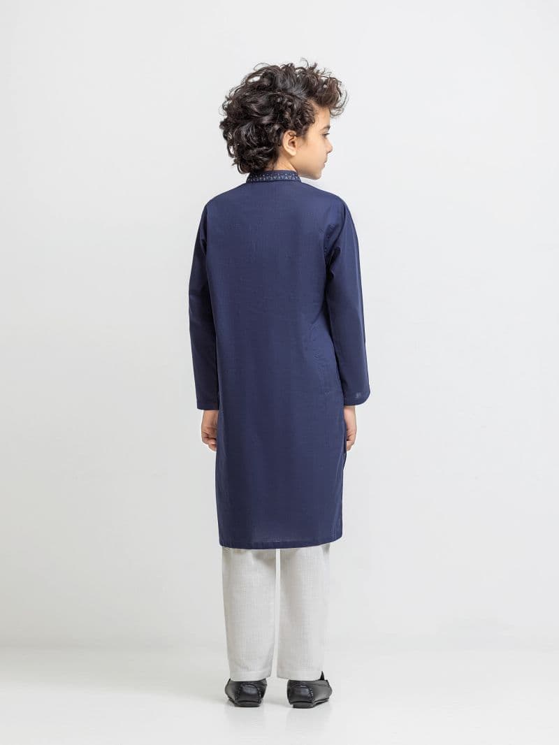 Embroidered Cotton Kurta