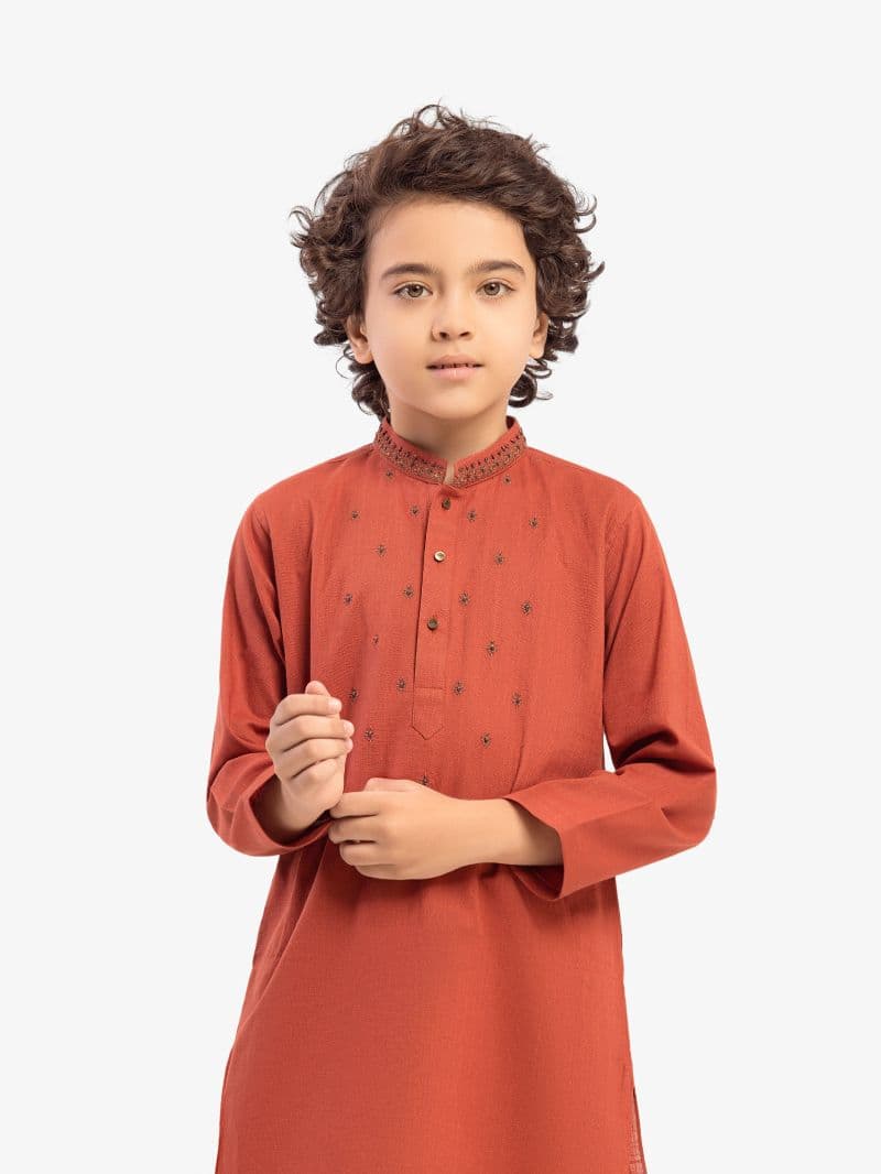 Boy's Rust Kurta