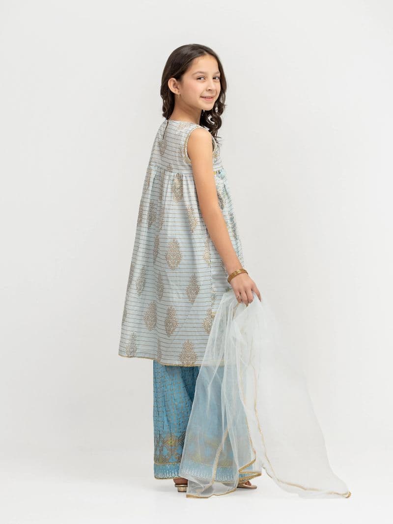Block Print Cambric Gharara Suit thumbnail