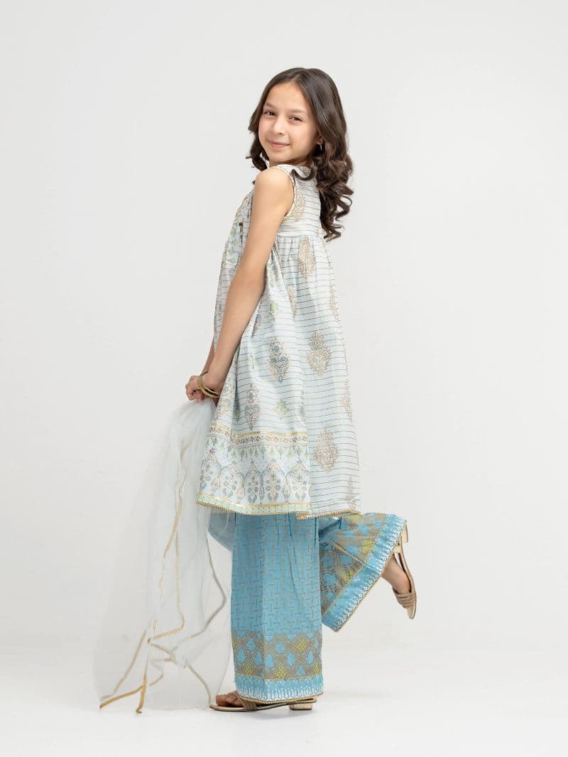 Block Print Cambric Gharara Suit thumbnail