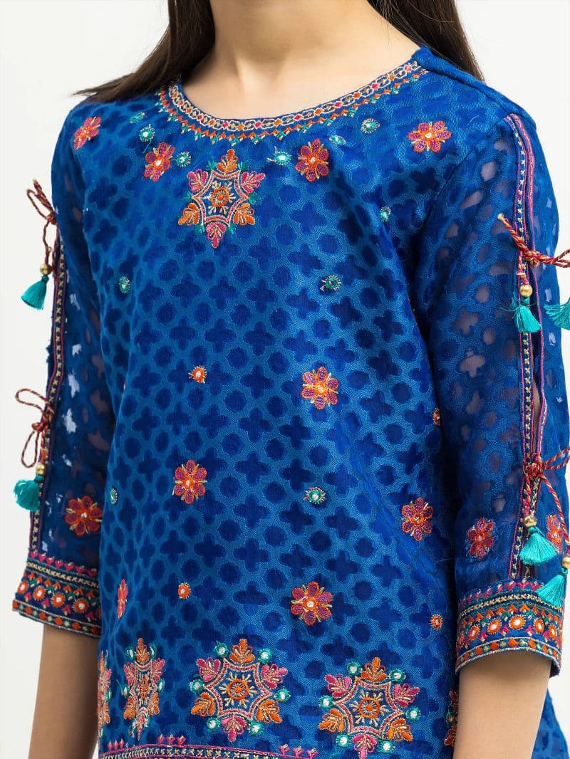 Embroidered Self Jacquard Co-Ord Set thumbnail