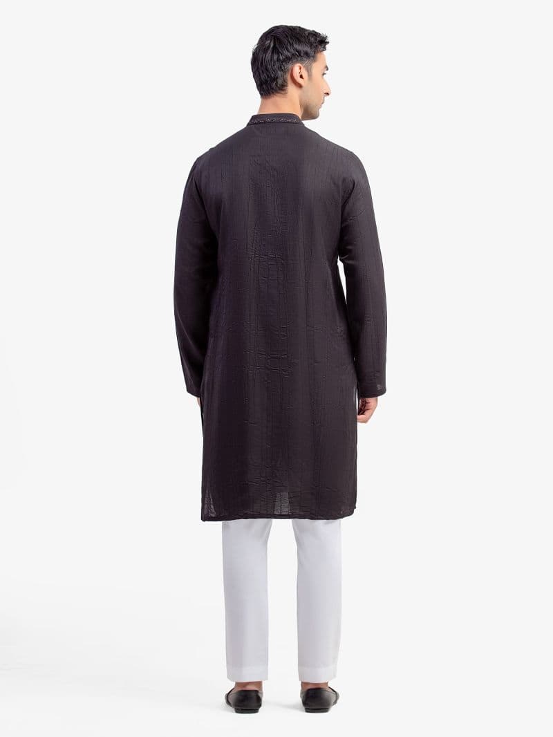 Embroidered Silk Kurta