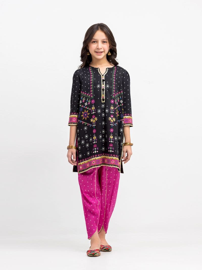 Printed Raw Silk Co-Ord Set