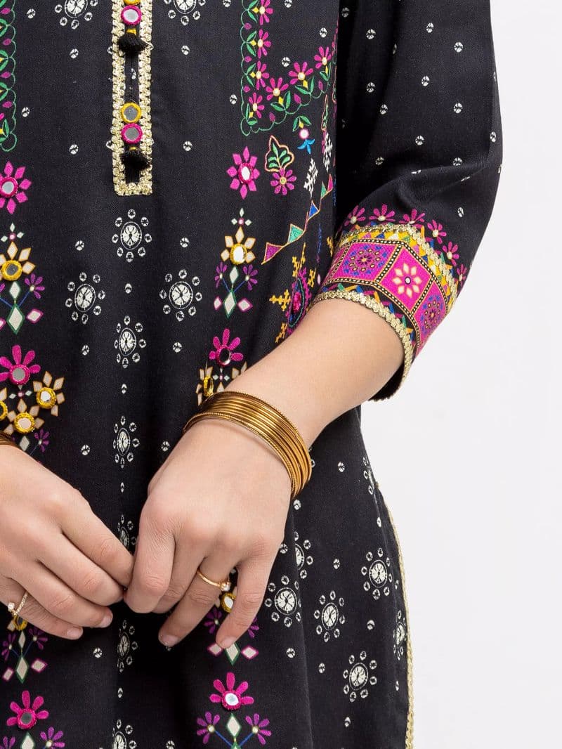 Printed Raw Silk Co-Ord Set