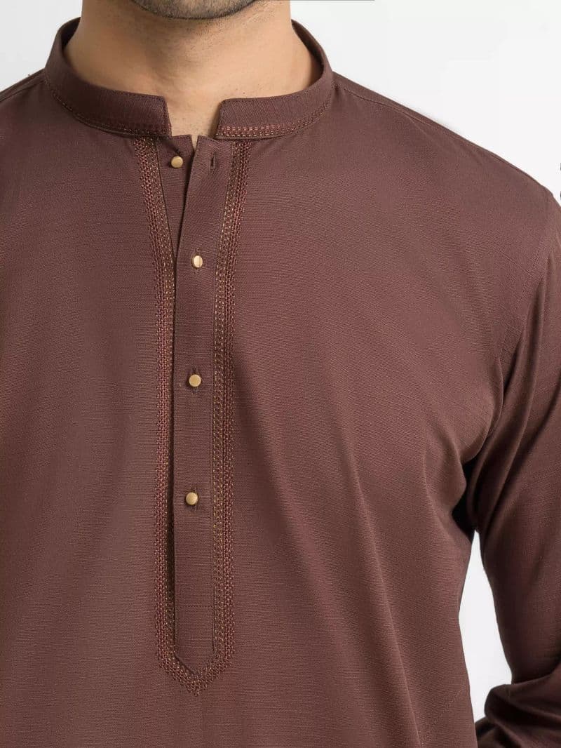 Embroidered Khaddar Kurta Pajama thumbnail