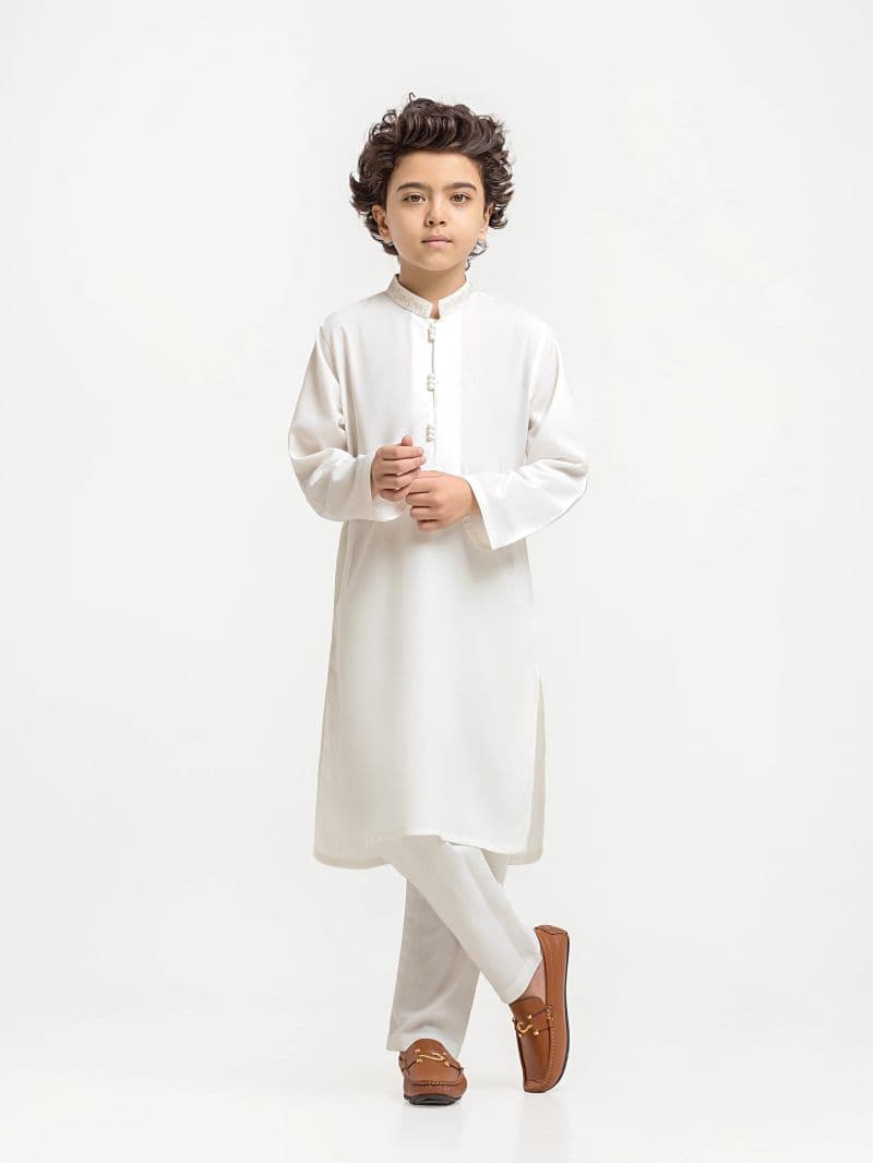 Embroidered Dobby Kurta Pajama