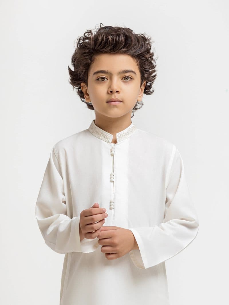 Embroidered Dobby Kurta Pajama