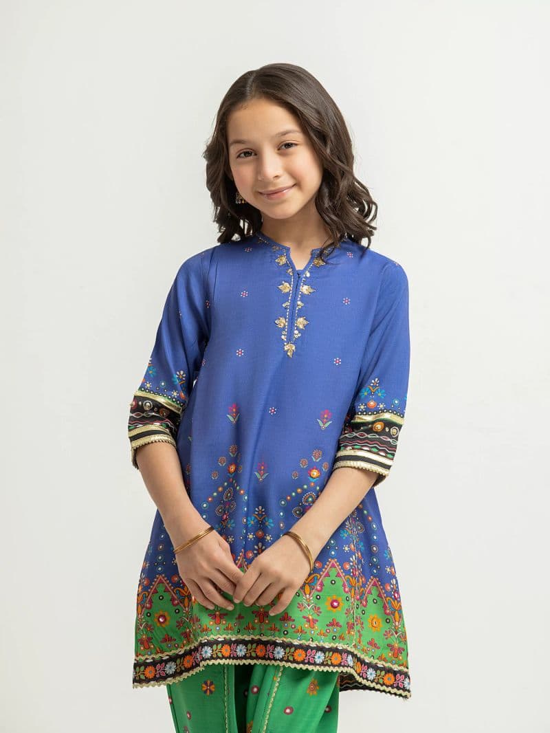 Printed Raw Silk Co-Ord Set