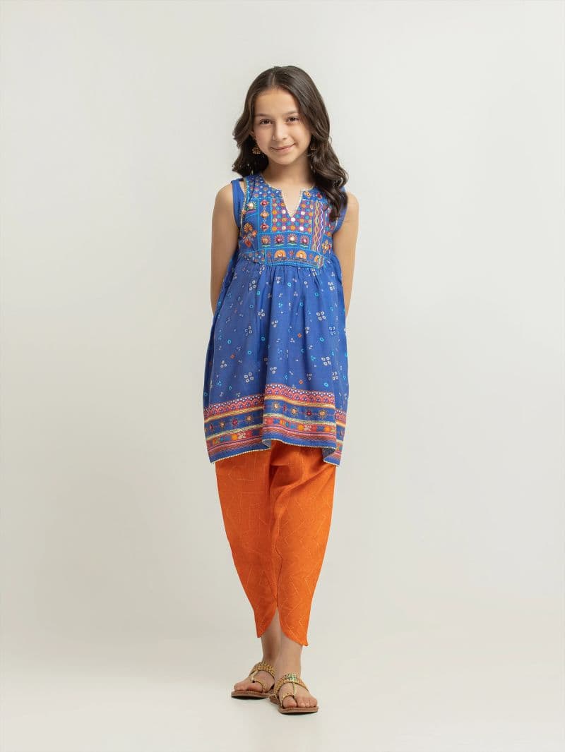 Printed Raw Silk Co-Ord Set