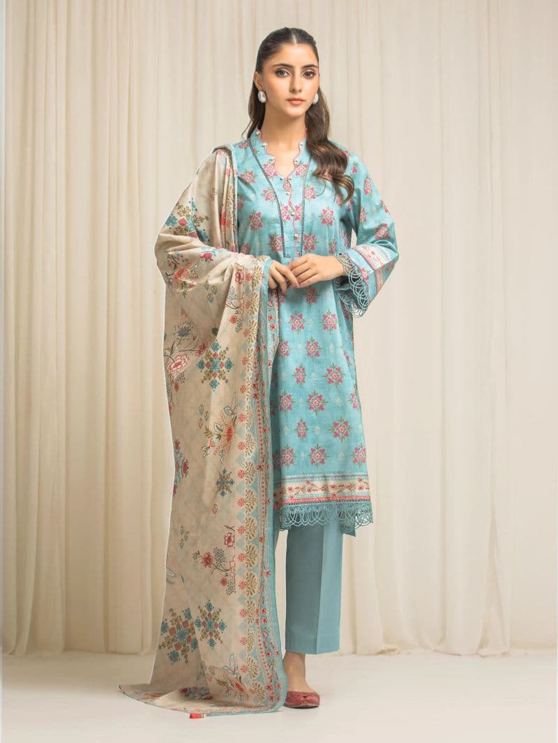 Unstitched Printed Lawn Suit