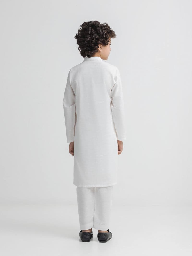 Embroidered Cotton Slub Kurta Pajama