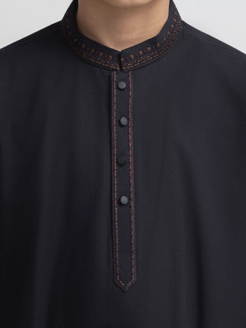 Embroidered Cotton Kurta Pajama