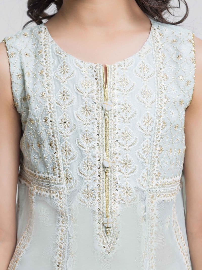 Embroidered Chanderi Suit