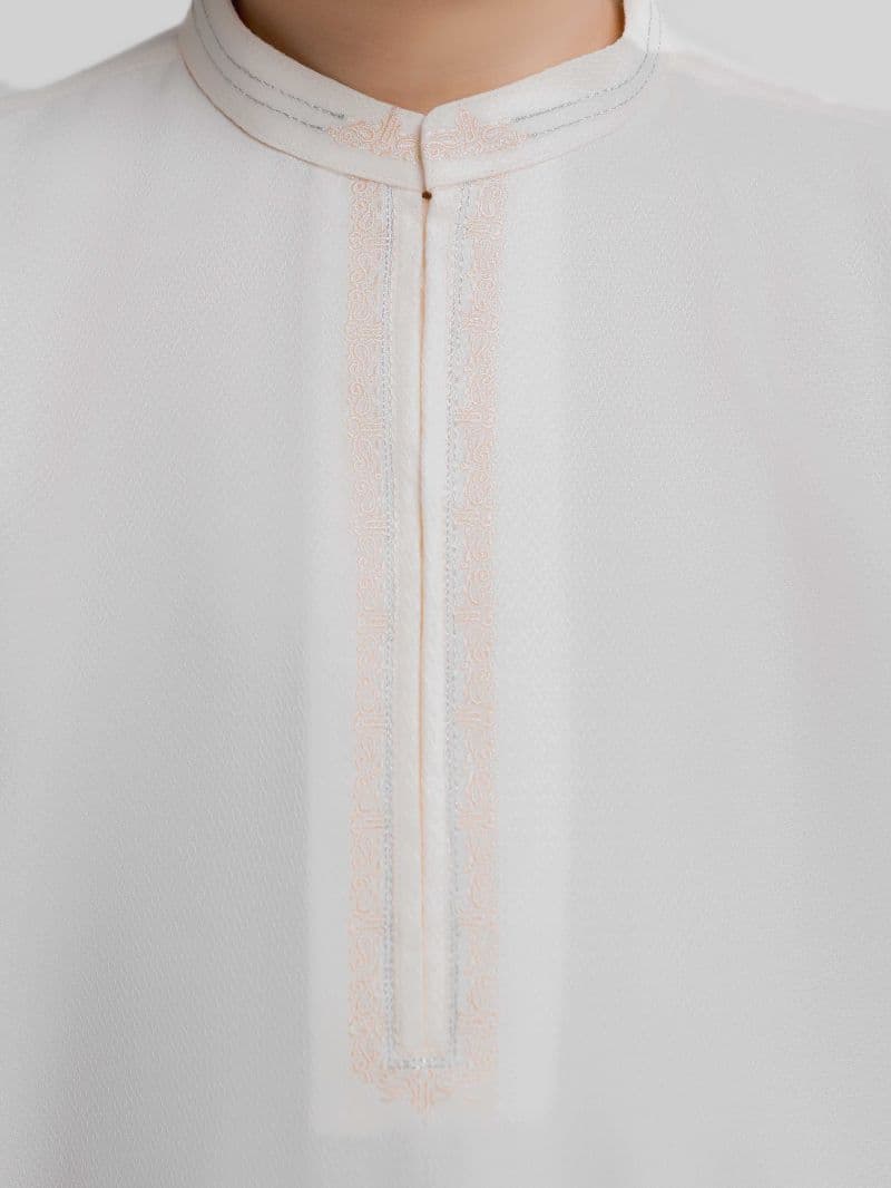 Embroidered Dobby Kurta Pajama thumbnail