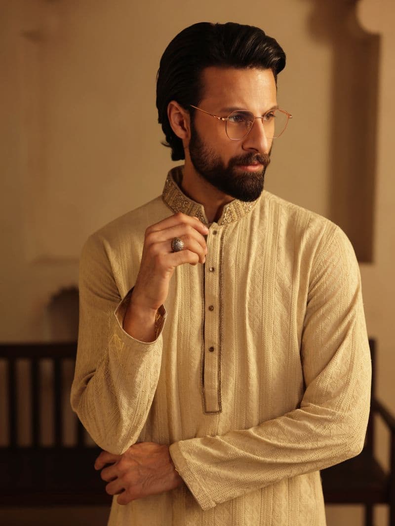Embroidered Viscose Kurta Pajama