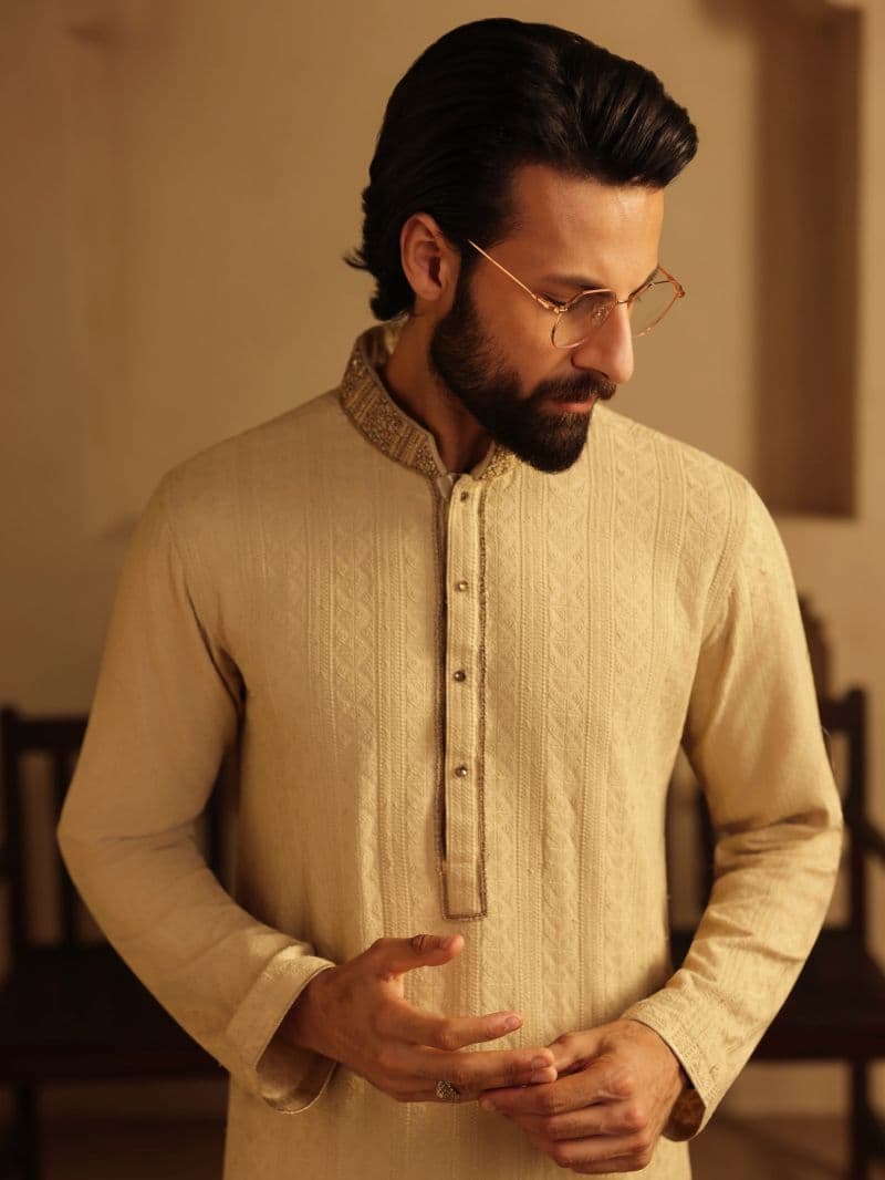 Embroidered Viscose Kurta Pajama