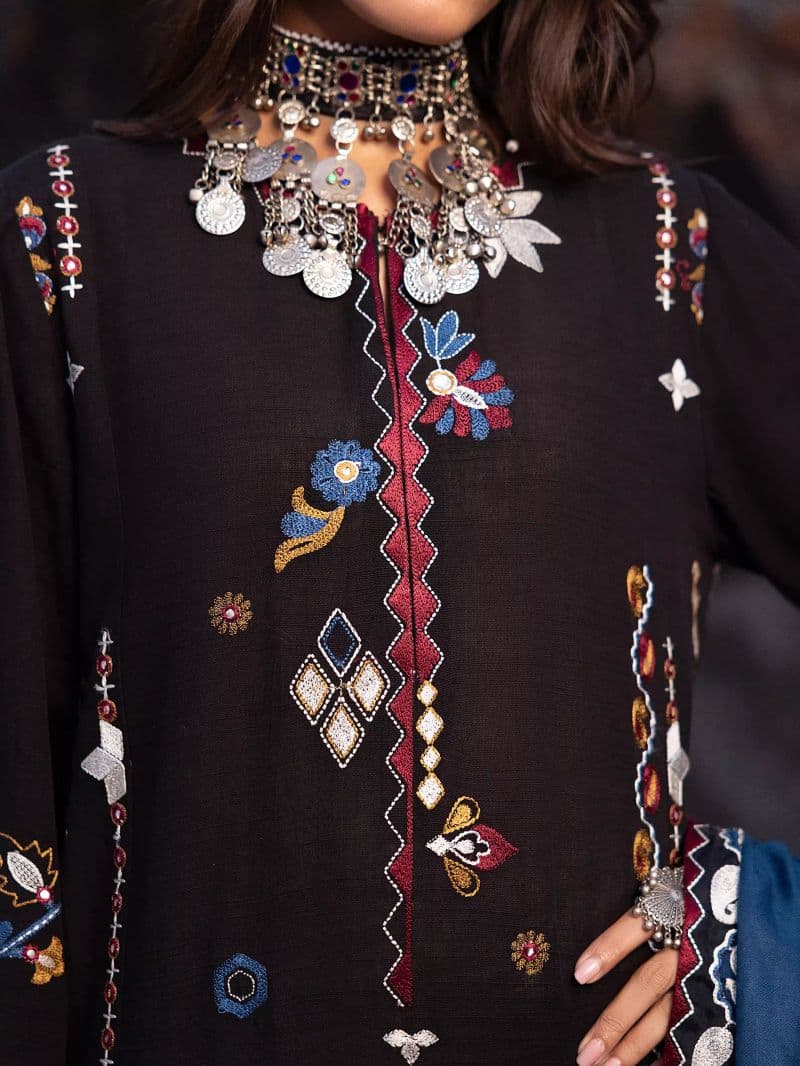 Embroidered Khaddar Suit