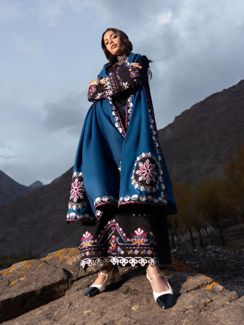 Embroidered Khaddar Suit