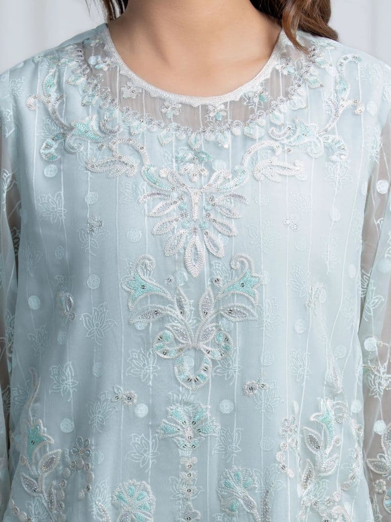 Embroidered Chiffon Suit
