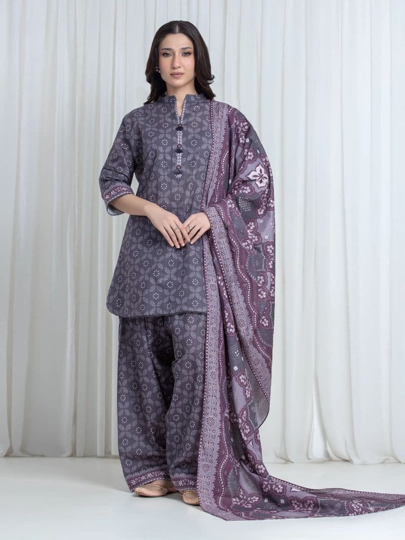 Printed Khaddar Suit