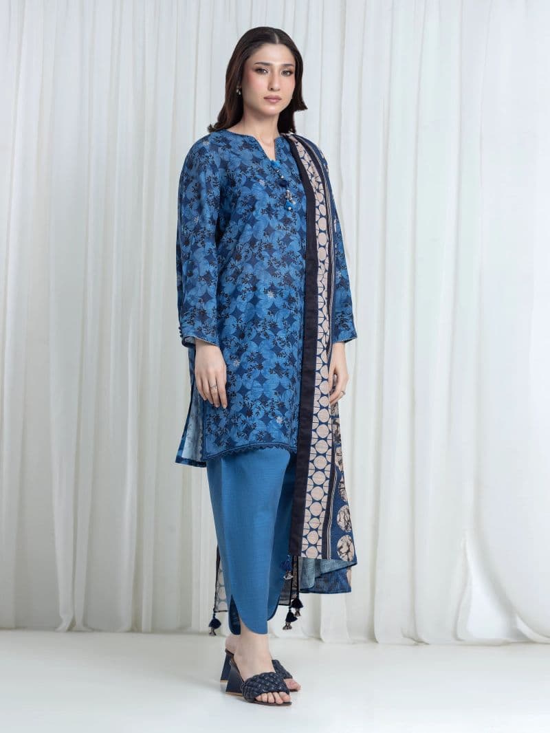 Printed Khaddar Suit