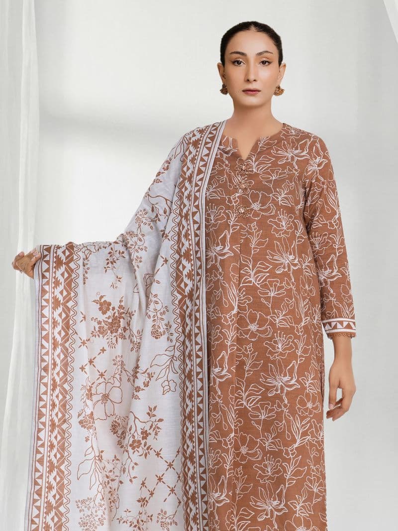 Printed Khaddar Suit