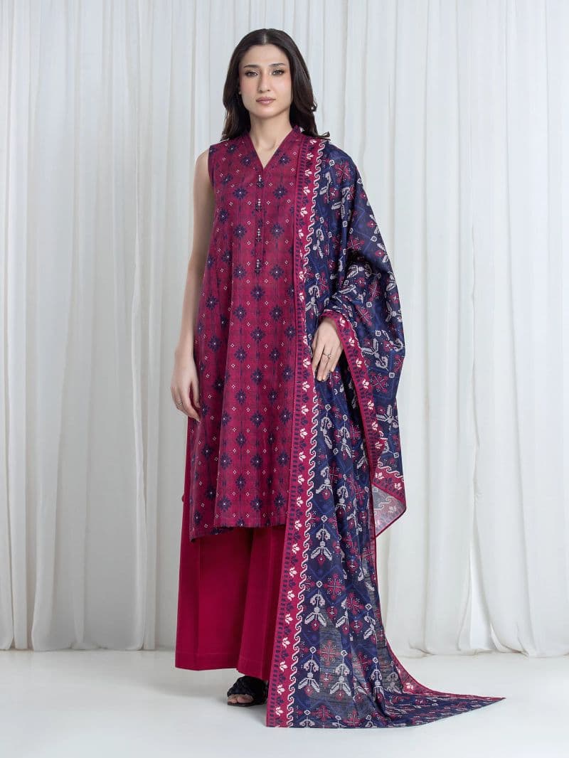 Printed Khaddar Suit