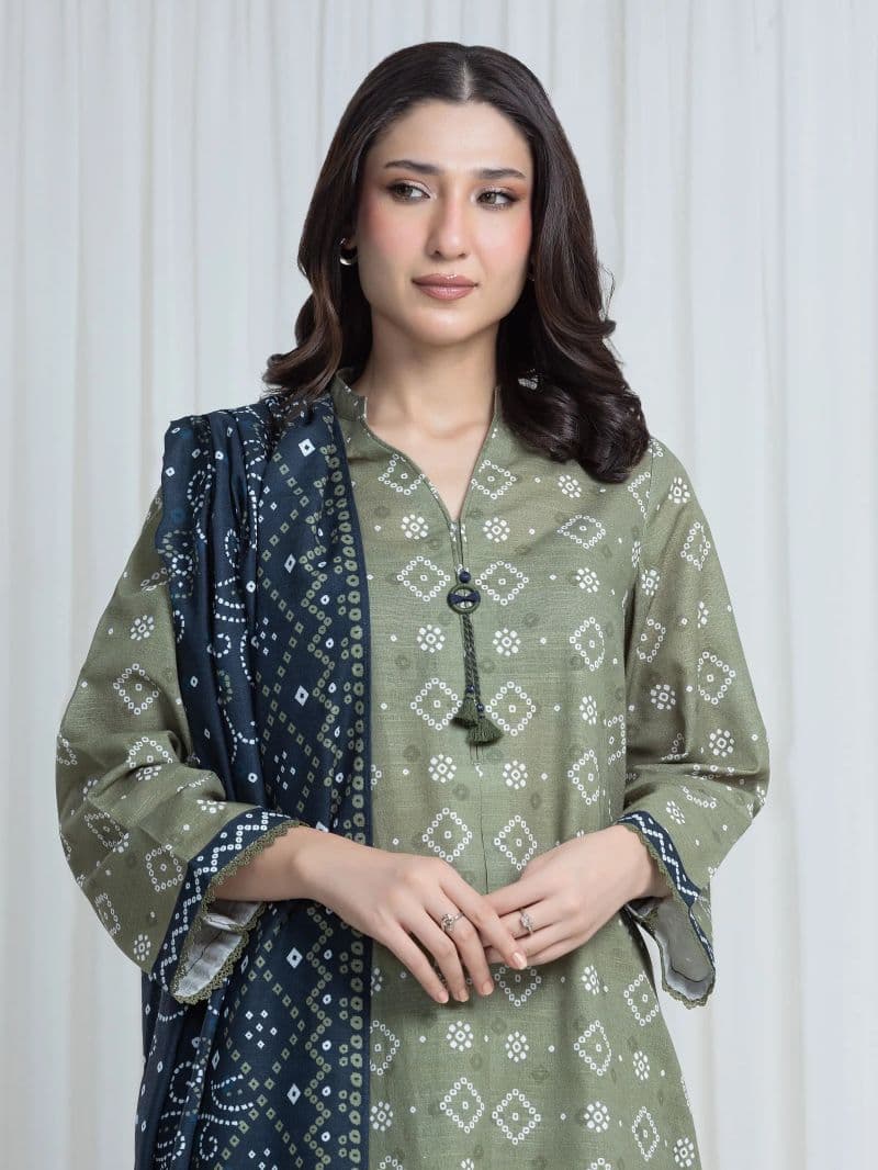 Printed Khaddar Suit