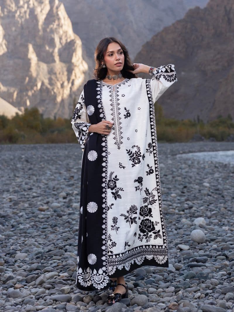 Embroidered Khaddar Suit