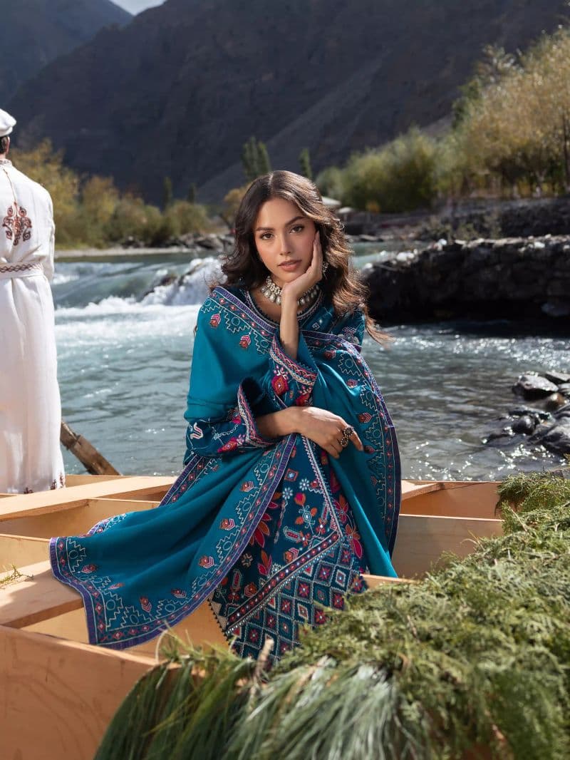 Embroidered Khaddar Suit