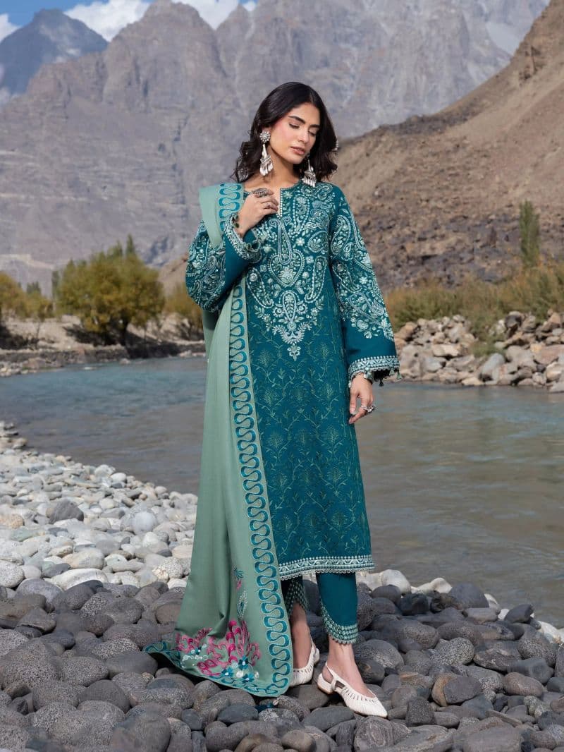 Embroidered Khaddar Suit