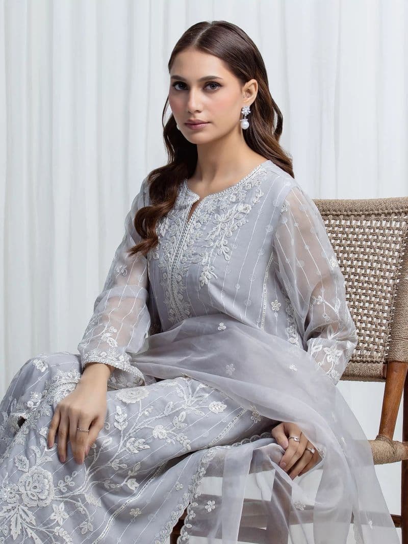 Embroidered Chiffon Suit thumbnail