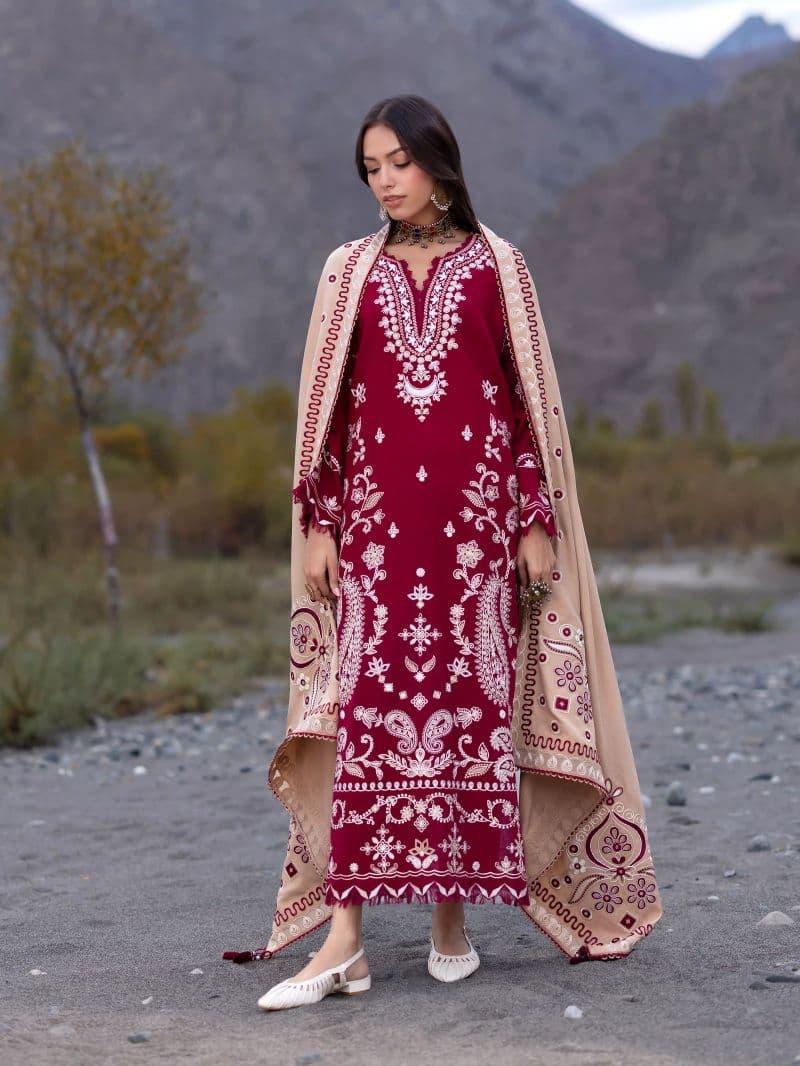 Embroidered Khaddar Suit