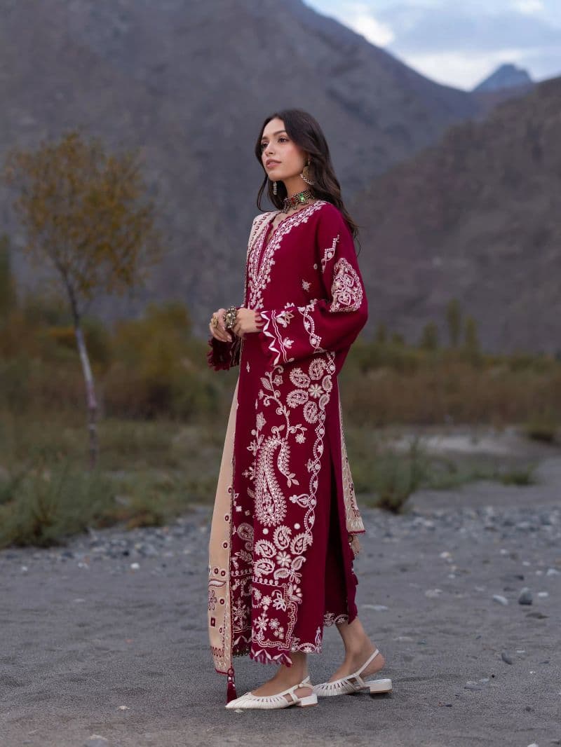 Embroidered Khaddar Suit