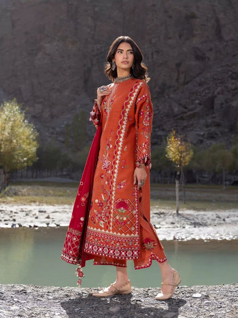 Embroidered Khaddar Suit