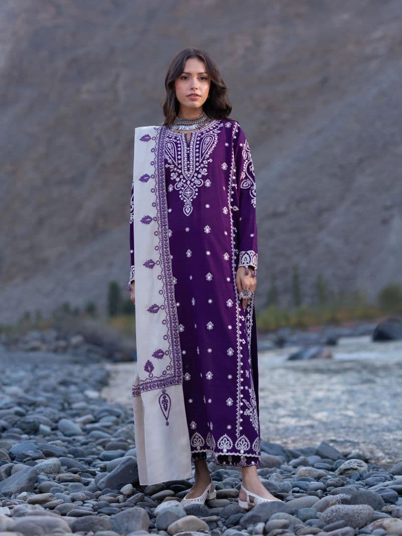 Embroidered Khaddar Suit