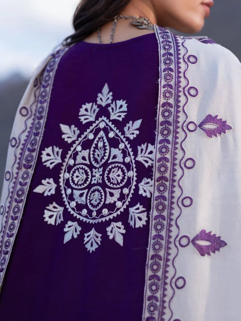 Embroidered Khaddar Suit