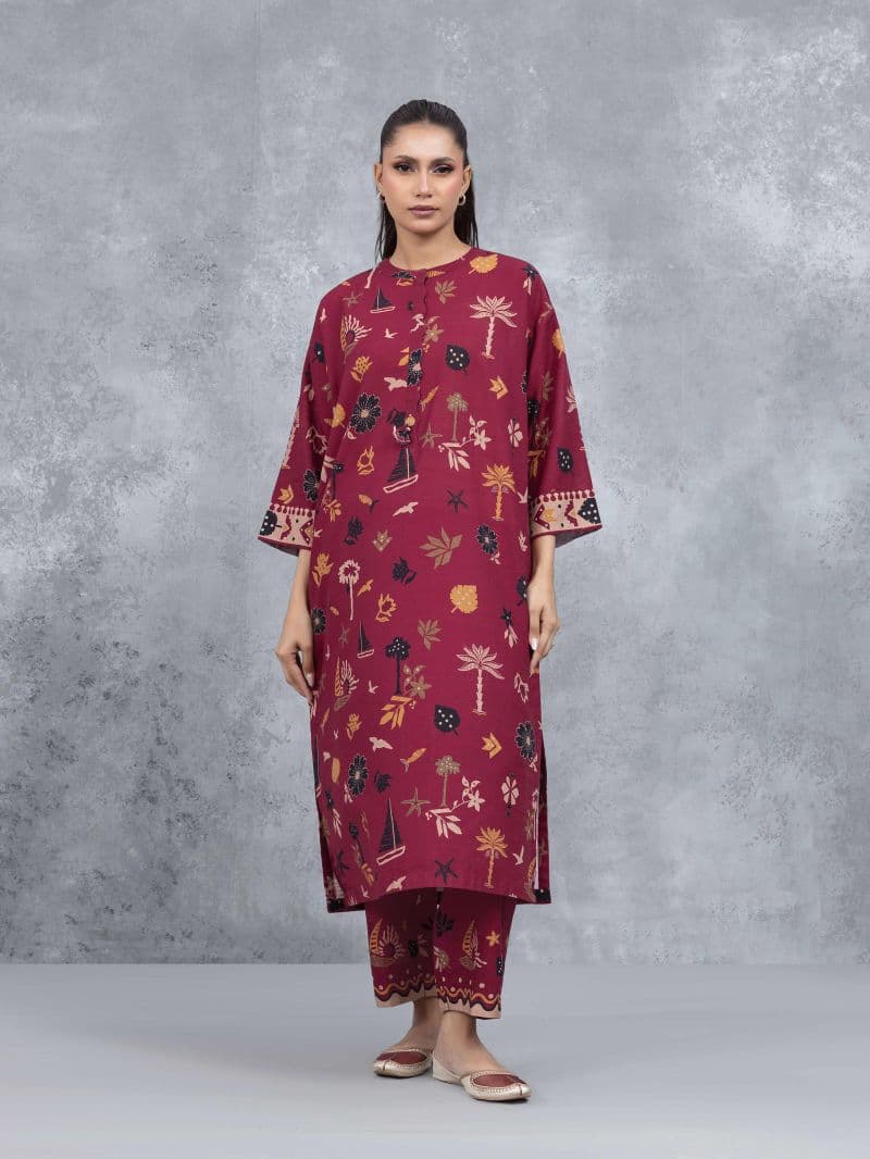 Printed Khaddar Co-Ord Set