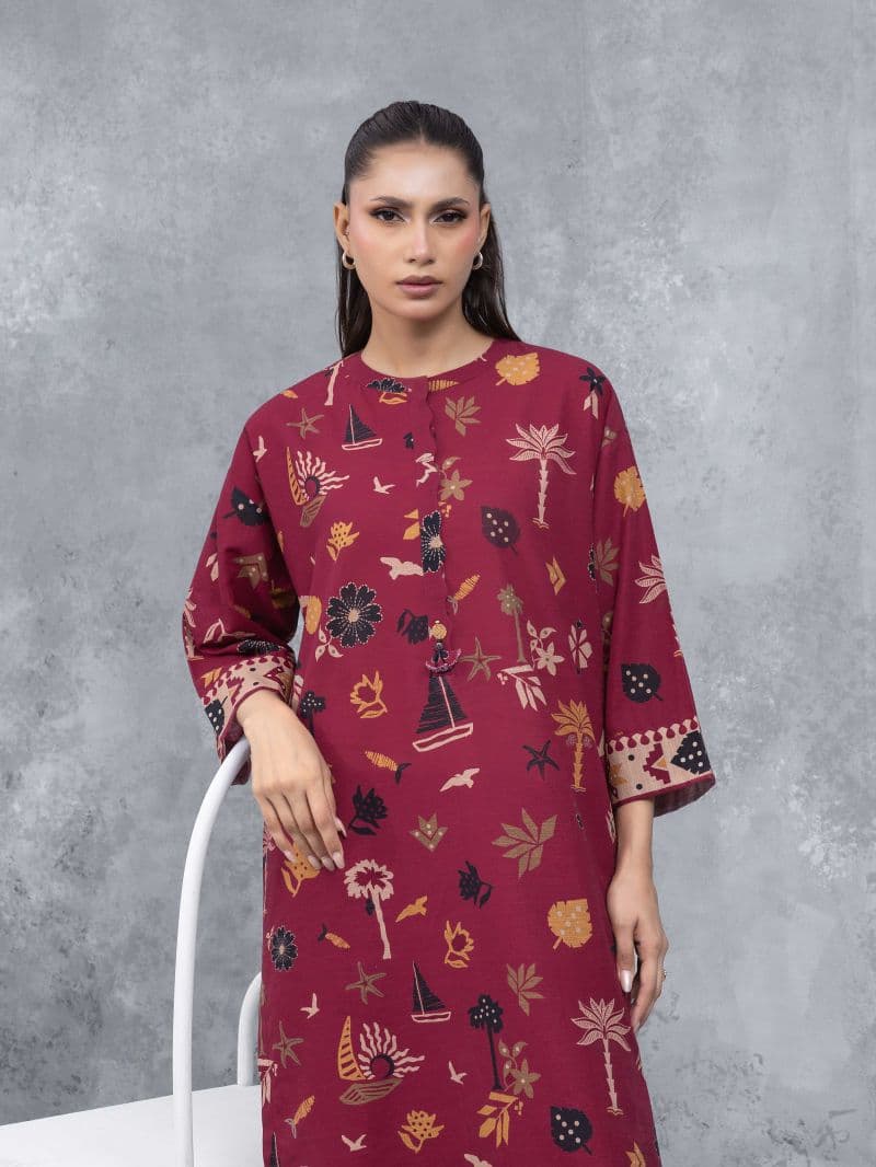 Printed Khaddar Co-Ord Set