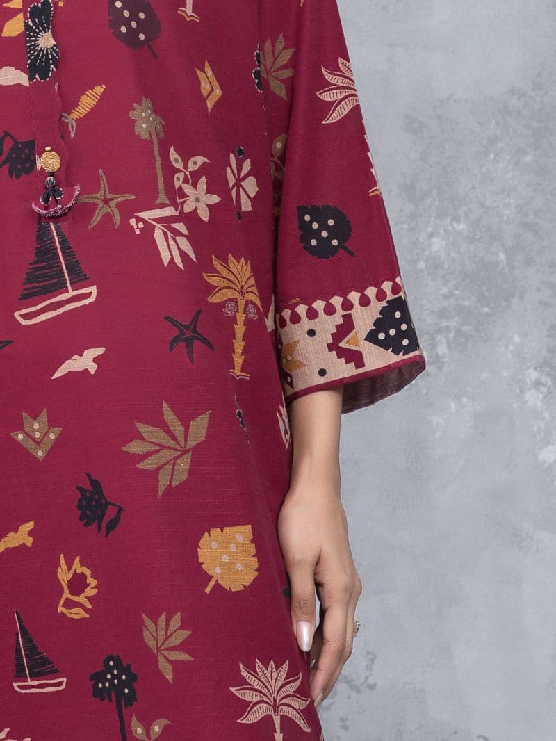 Printed Khaddar Co-Ord Set