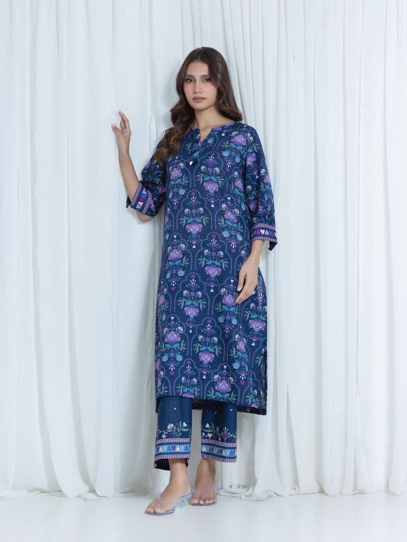 Printed Khaddar Co-Ord Set thumbnail